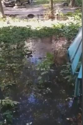 В Рязани прорвало канализацию на улице Великанова
